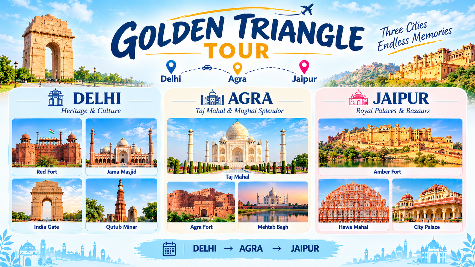 Golden Triangle Tour: Explore Delhi, Agra and Jaipur, India